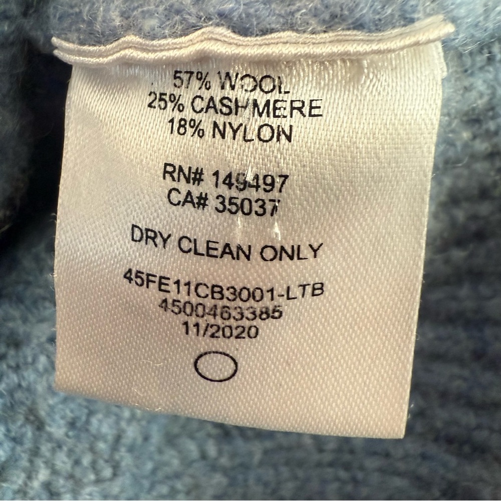Favorite Daughter Wool and Cashmere Blend Cable Knit Sweater Light Blue size S - Picture 8 of 12